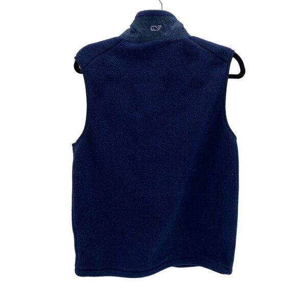 Vineyard Vines Navy Full Zip Fleece Vest Women’s Size XS - Picture 2 of 4